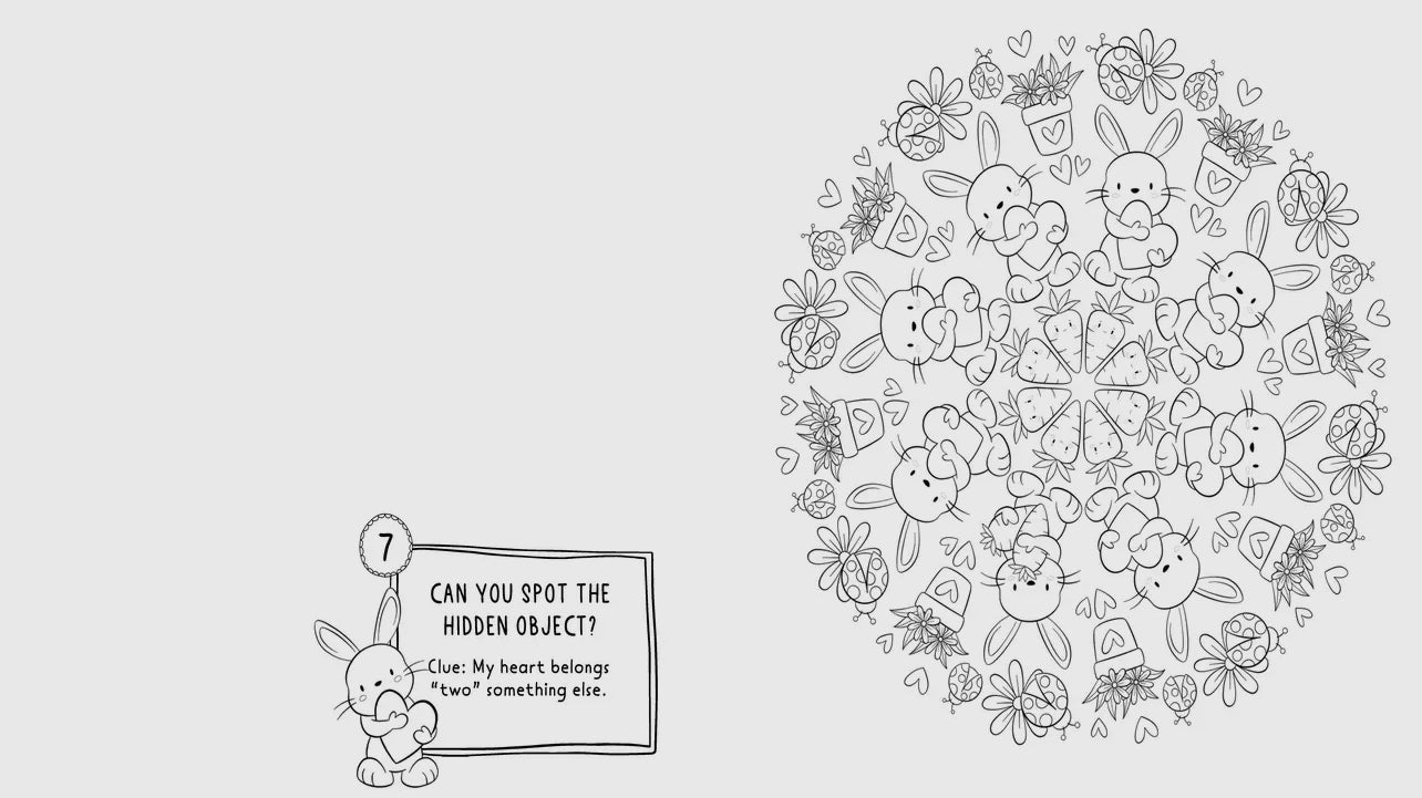 Cute Mandala Coloring and Hidden Objects Book