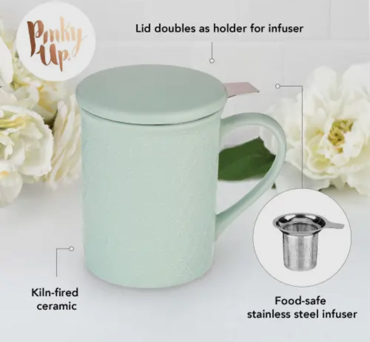 Annette Ceramic Mug with Tea Infuser