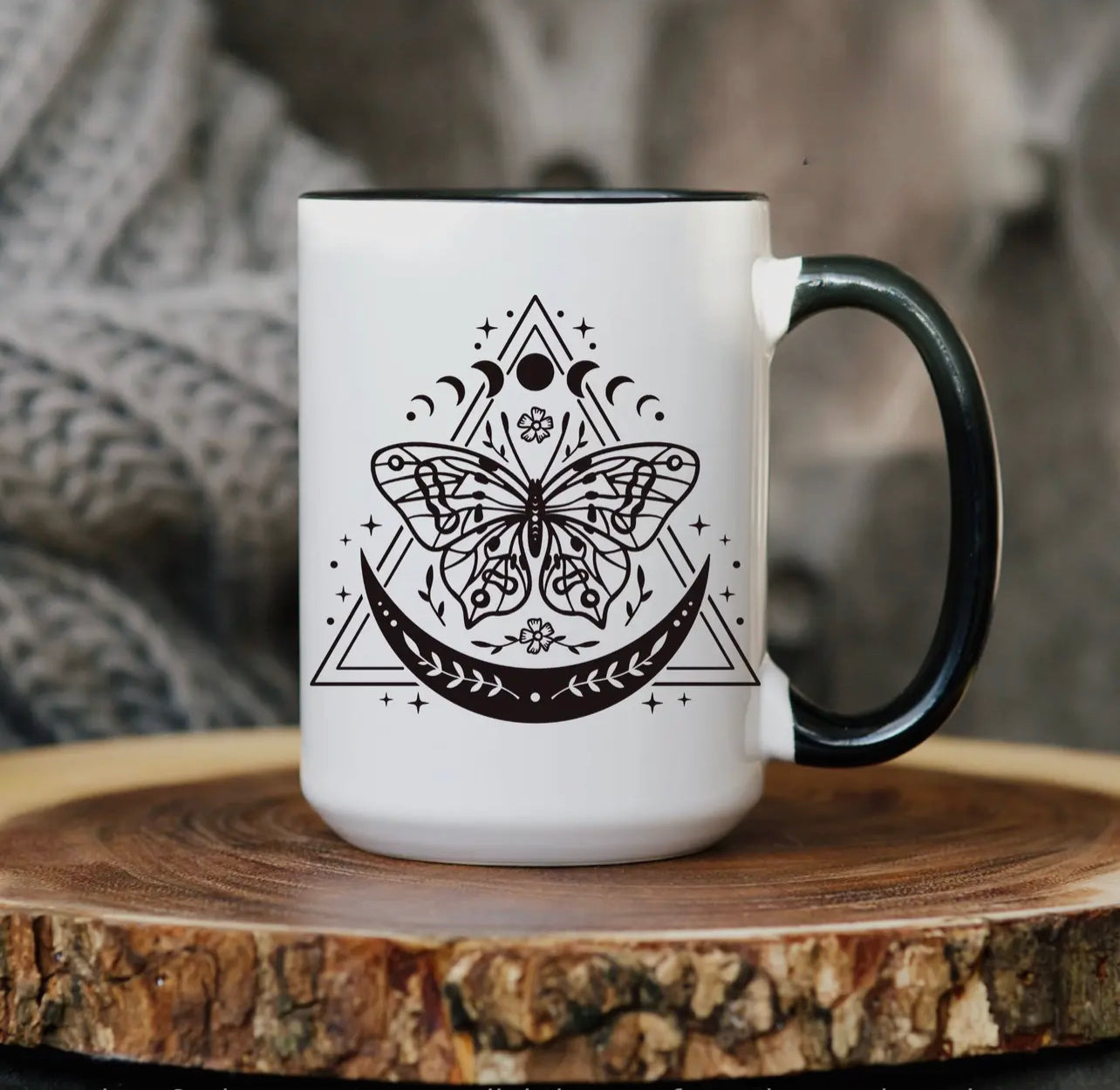 Moon Phases Butterfly Mug