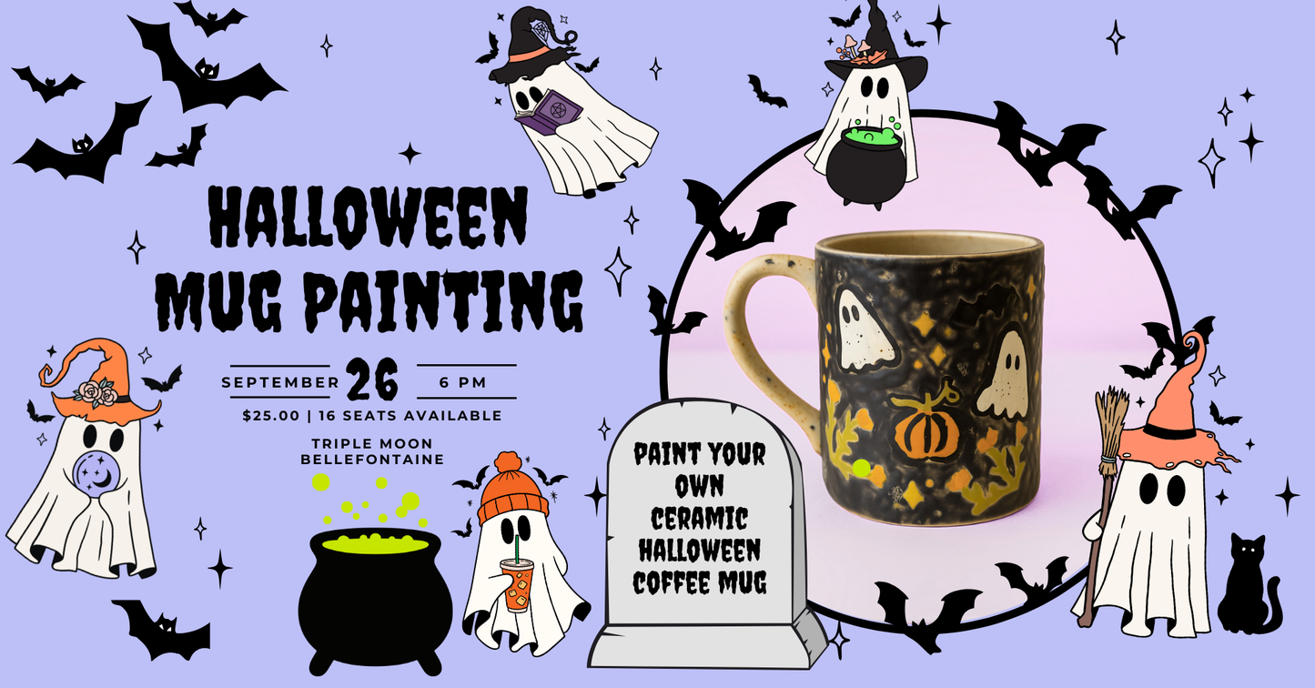 🎃👻 Halloween Mug Painting Workshop 👻🎃 | Halloween Craft | Halloween Workshop | Paint Your Own Pottery