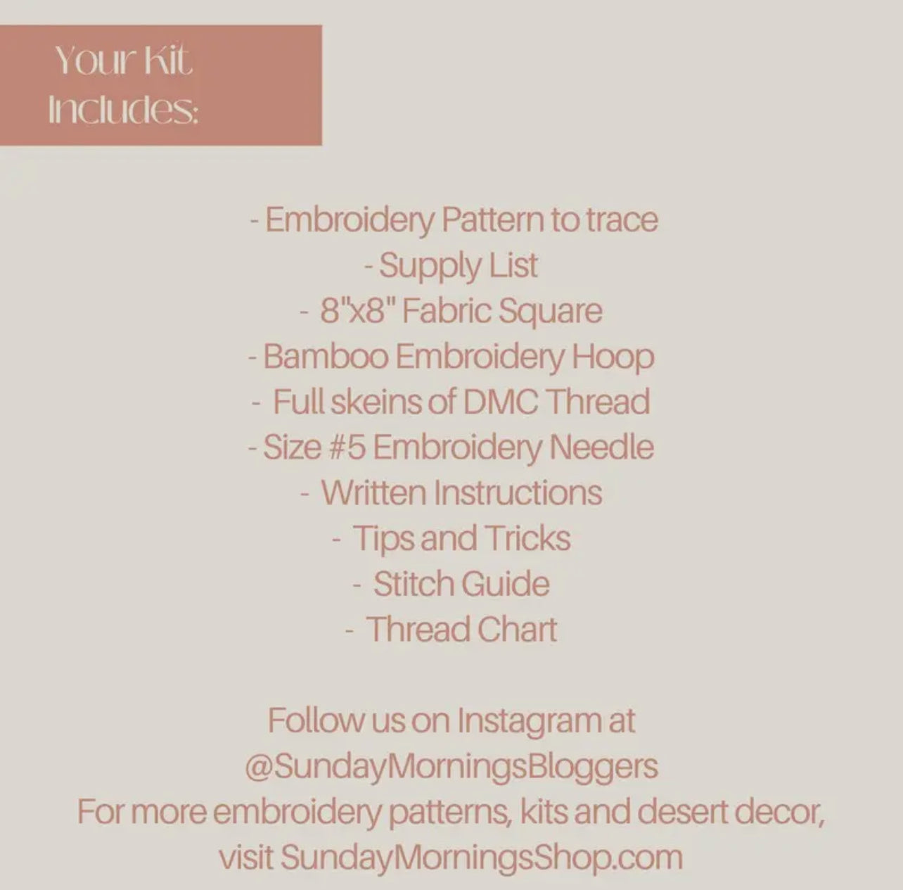 Pink Disco Embroidery Kit
