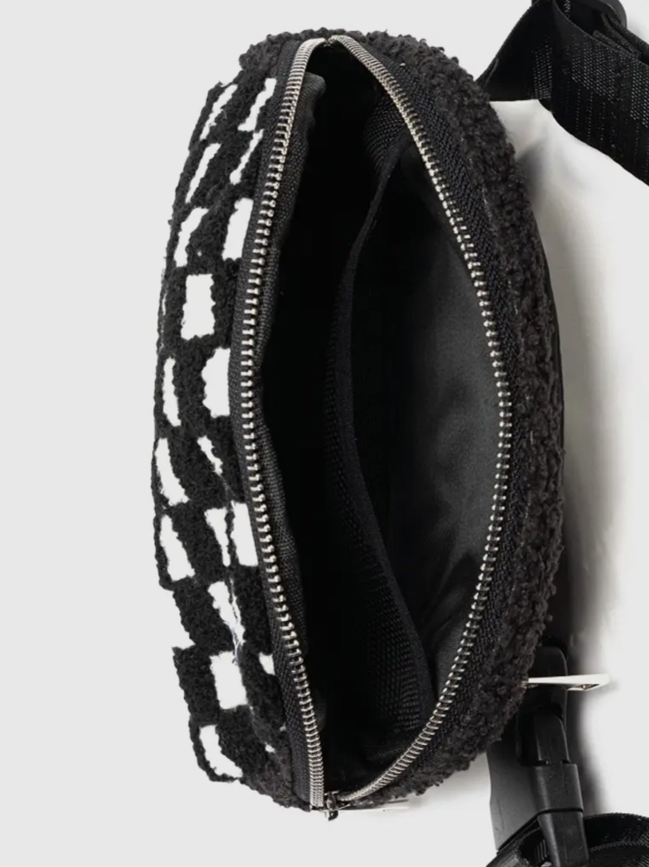 Black & White Checkered Belt Bag
