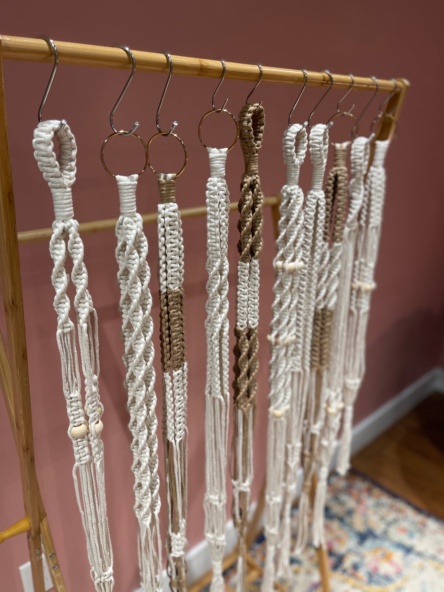 Neutral Macramé Plant Hanger Bundle, 10 Pack