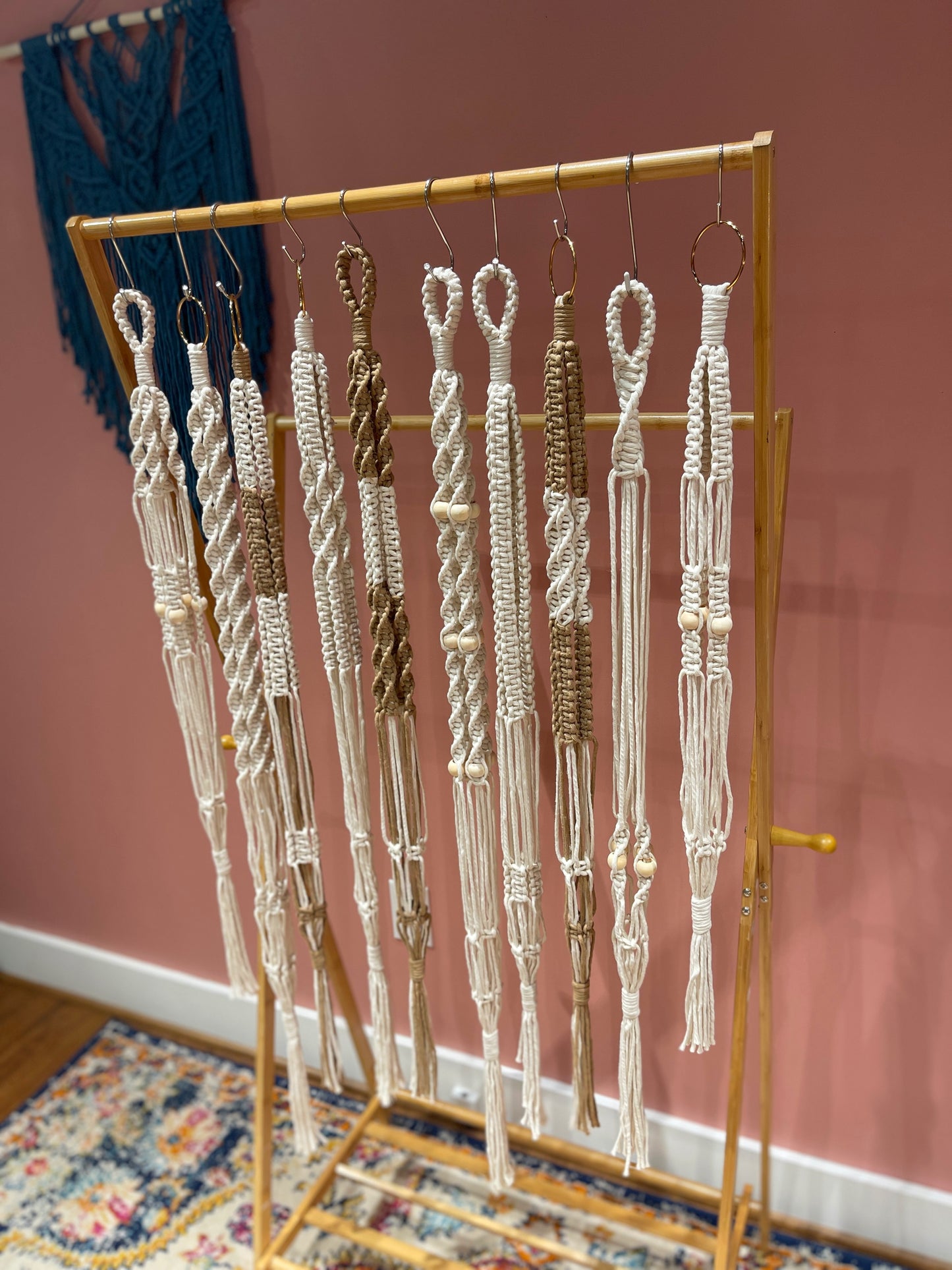 Neutral Macramé Plant Hanger Bundle, 10 Pack