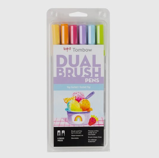 Dual Brush Pens: Yay Sorbet 🍧🍦 6 Pack