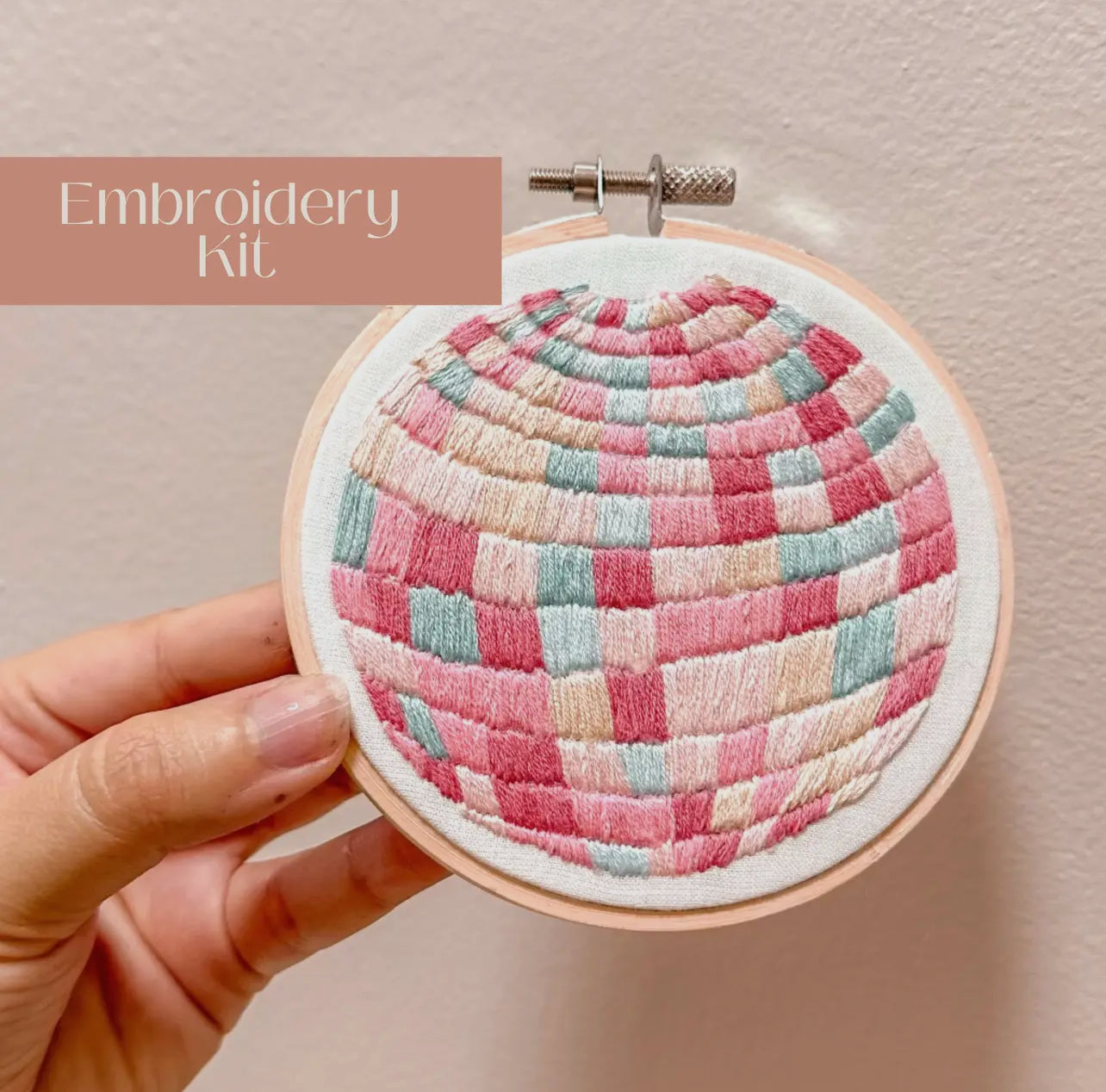 Pink Disco Embroidery Kit