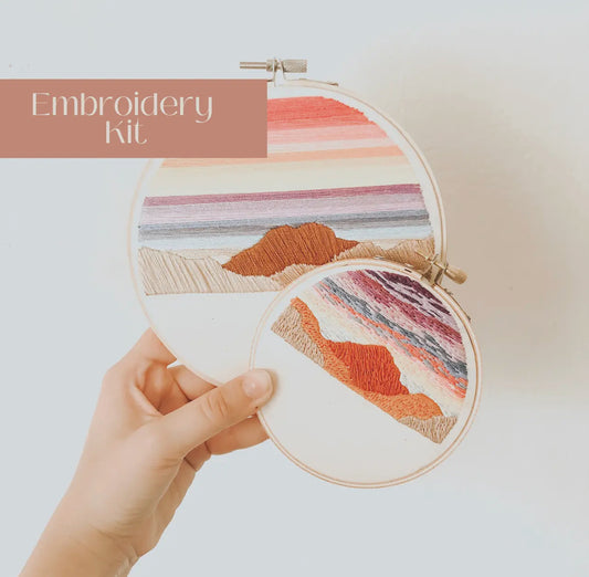 Retro Sunset Embroidery Kit