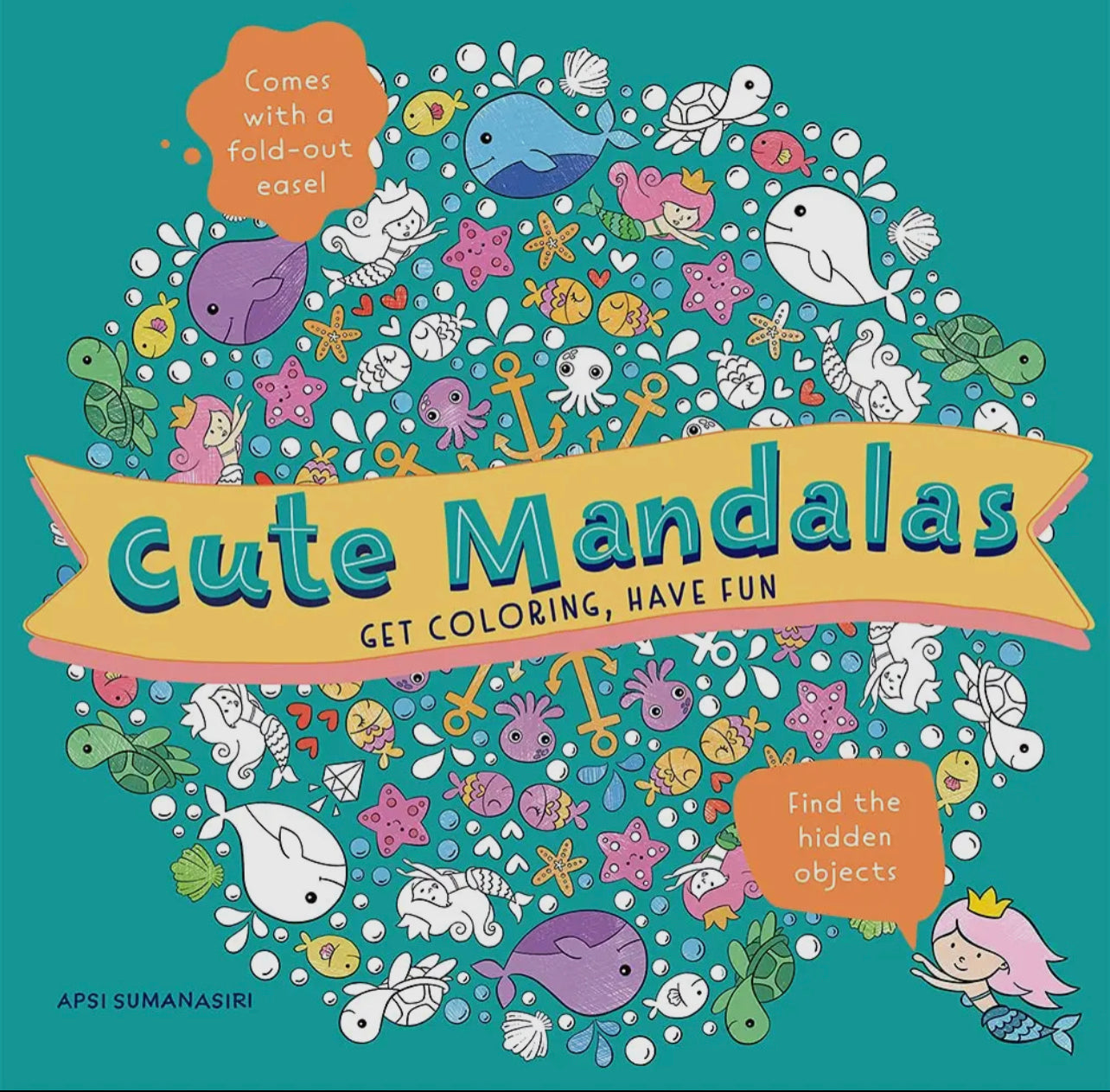 Cute Mandala Coloring and Hidden Objects Book