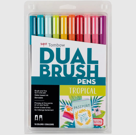 Dual Brush Pens: Tropical 🌴 10 Pack