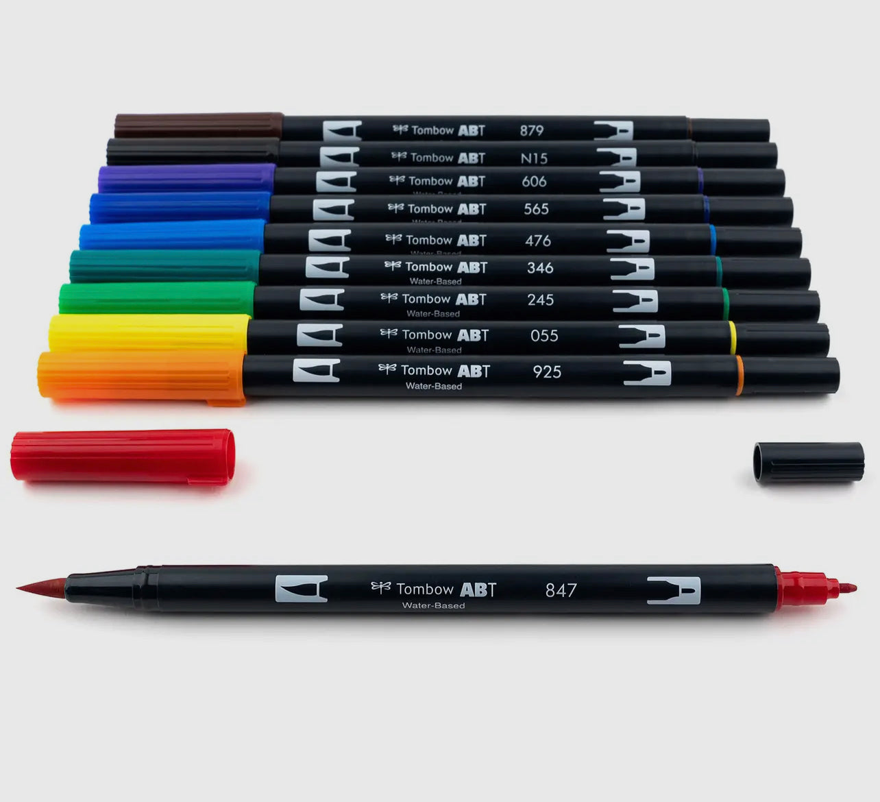 Dual Brush Pen Art Marker, Primary Colors, 10-pack
