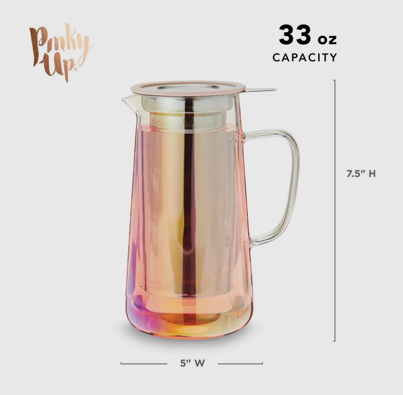 Annika Iridescent Glass Teapot & Infuser