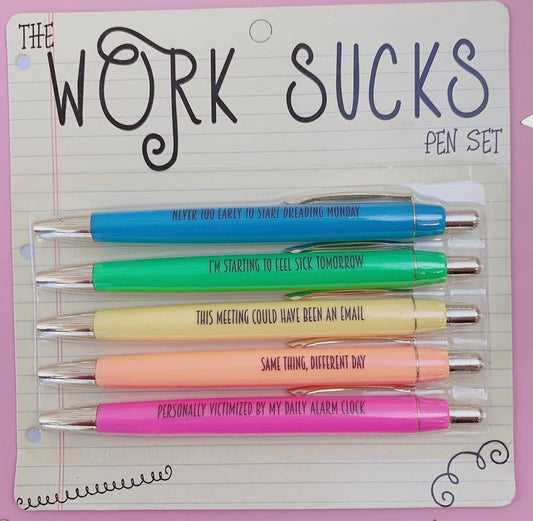 Work Sucks Pen Set