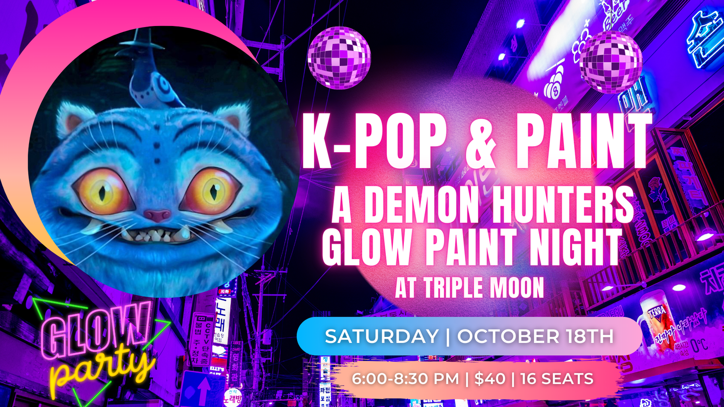K-Pop & Paint | A Demon Hunters Glow Paint Party | Ages 7-11